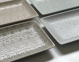 チュールレース　長角皿のイメージ